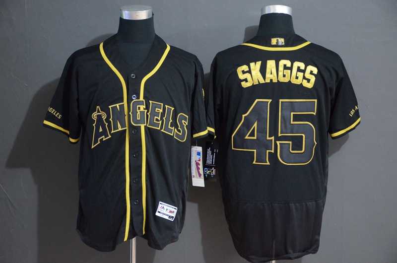Angels 45 Tyler Skaggs Black Gold Flexbase Jersey,We sell and wholesale Angels 45 Tyler Skaggs Black Gold Flexbase Jersey on line form chian!